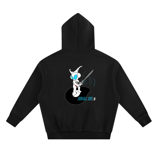 JUNGLE SKY Boxy Hoodie blk/grey