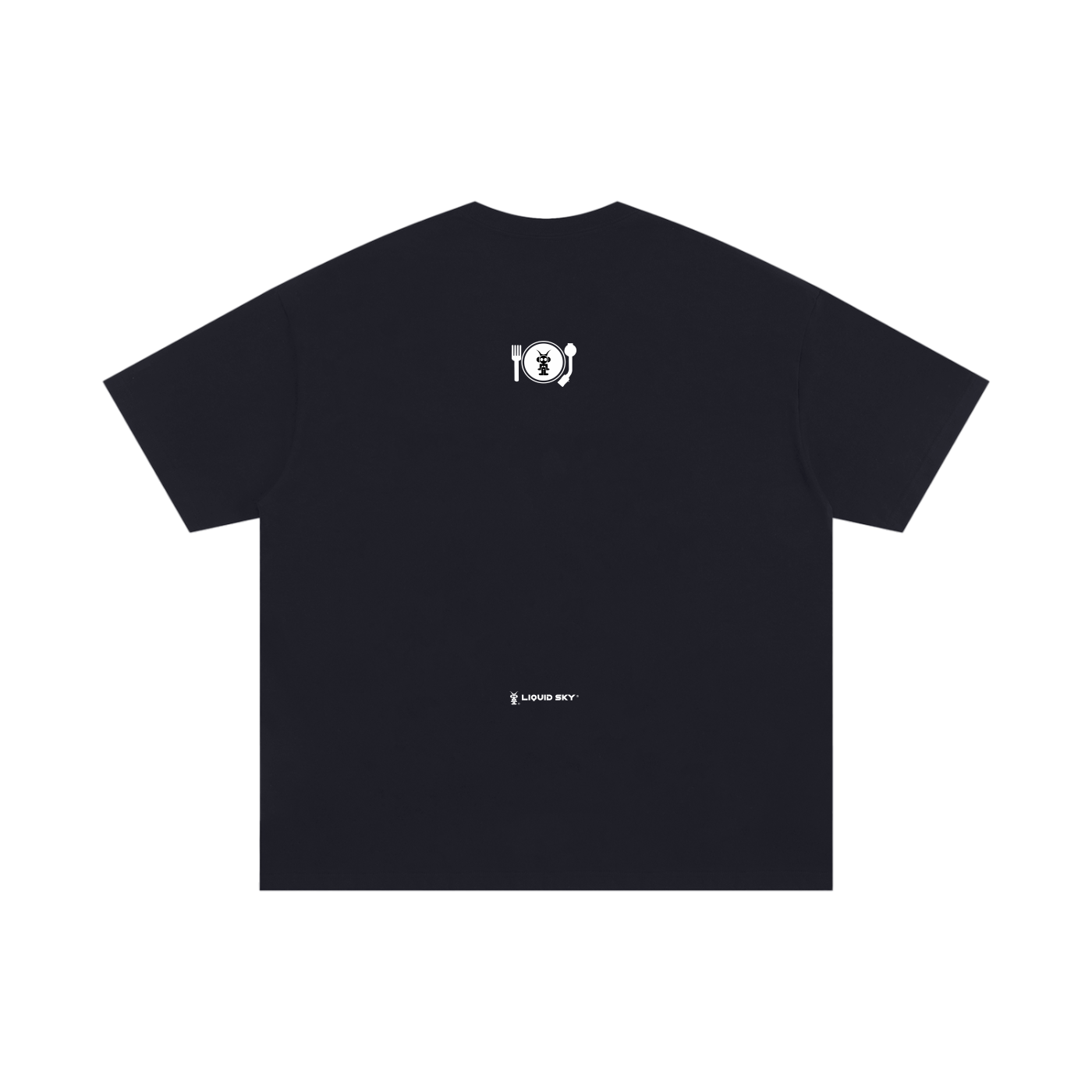 PLATE LOGO Oversized BLACK T