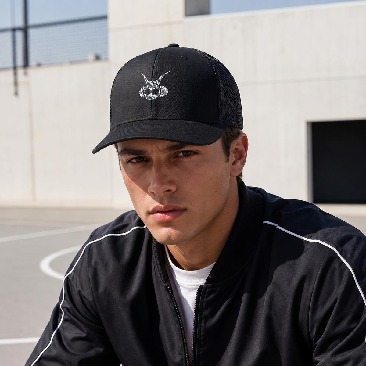 Astro head Embroidery Curved Mesh Cap
