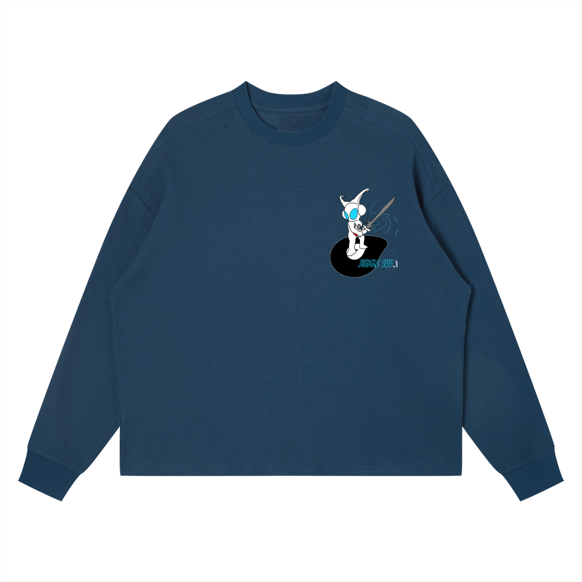 Jungle Sky Waffle Boxy LS -T