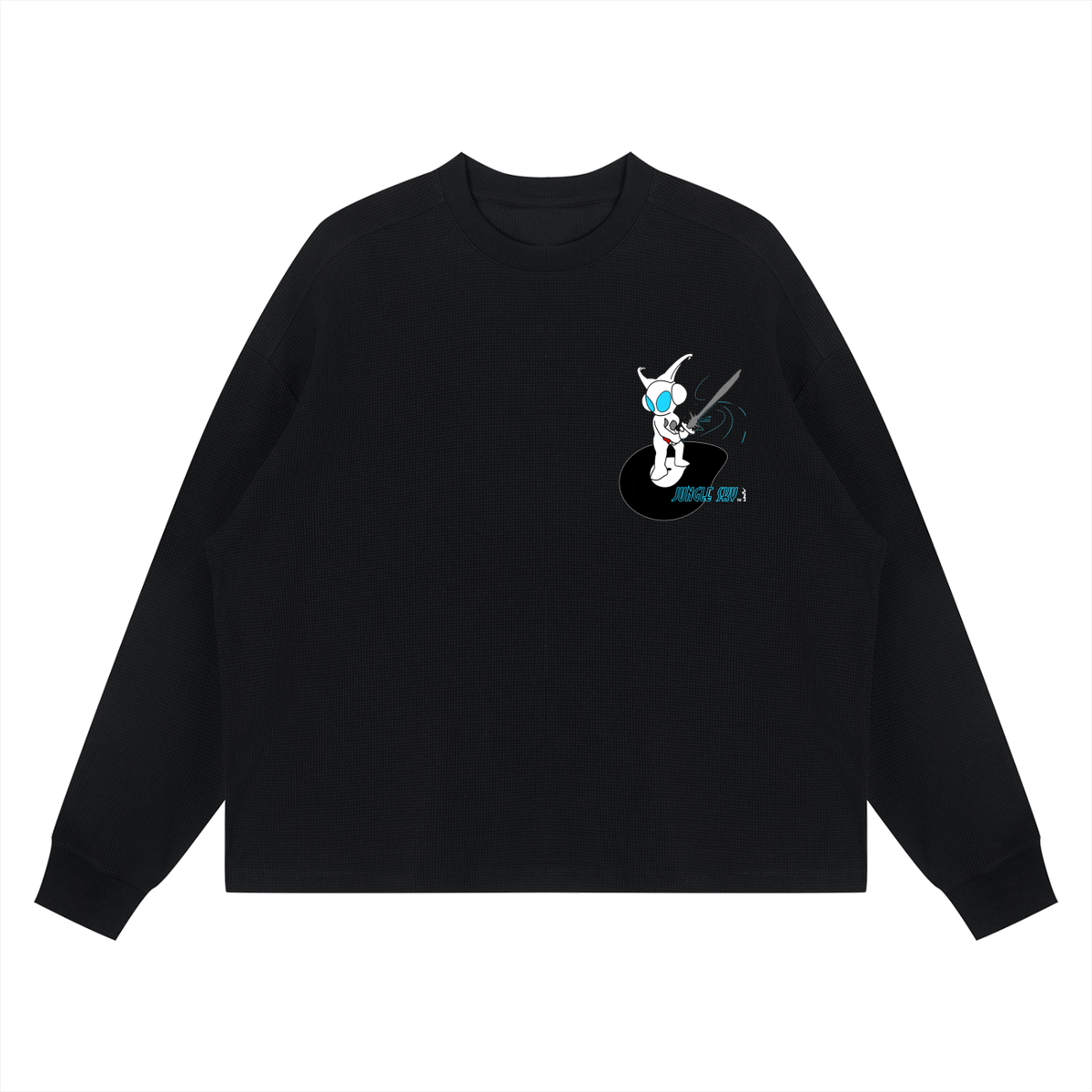 Jungle Sky Waffle Boxy LS -T