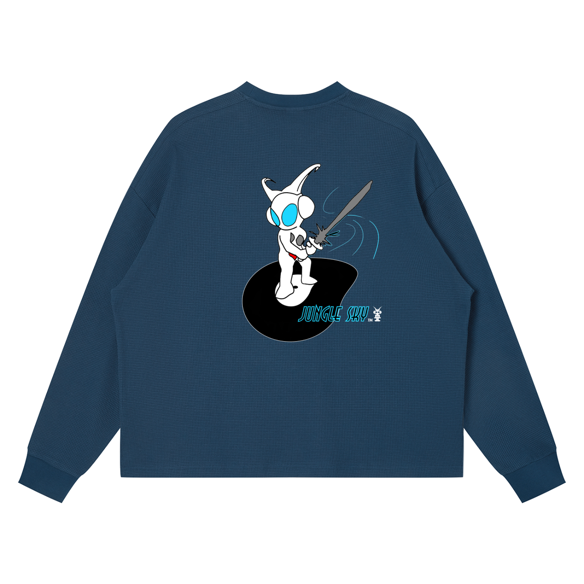 Jungle Sky Waffle Boxy LS -T