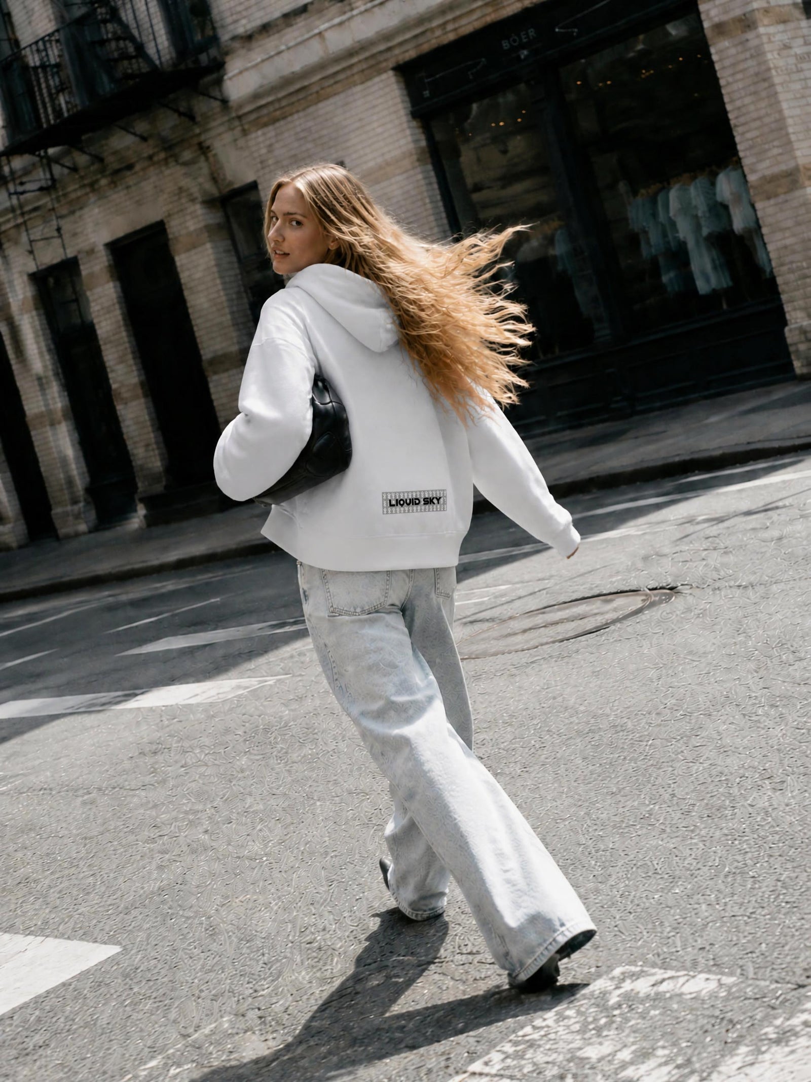 Liquid Sky light Cotton Hoodie