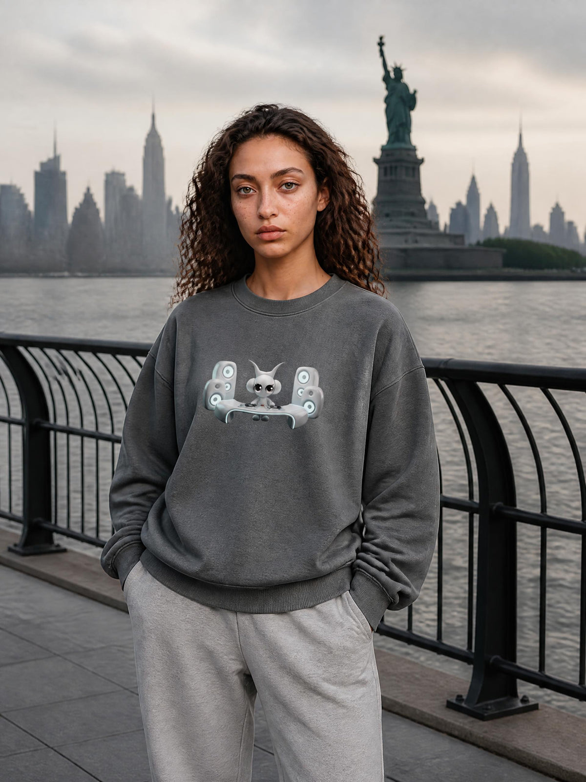 ASTRO 3DJ Sweatshirt( vintage wash)